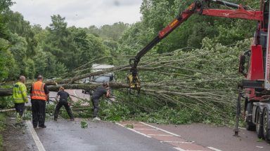 Thousands without power as Storm Floris clear up under way