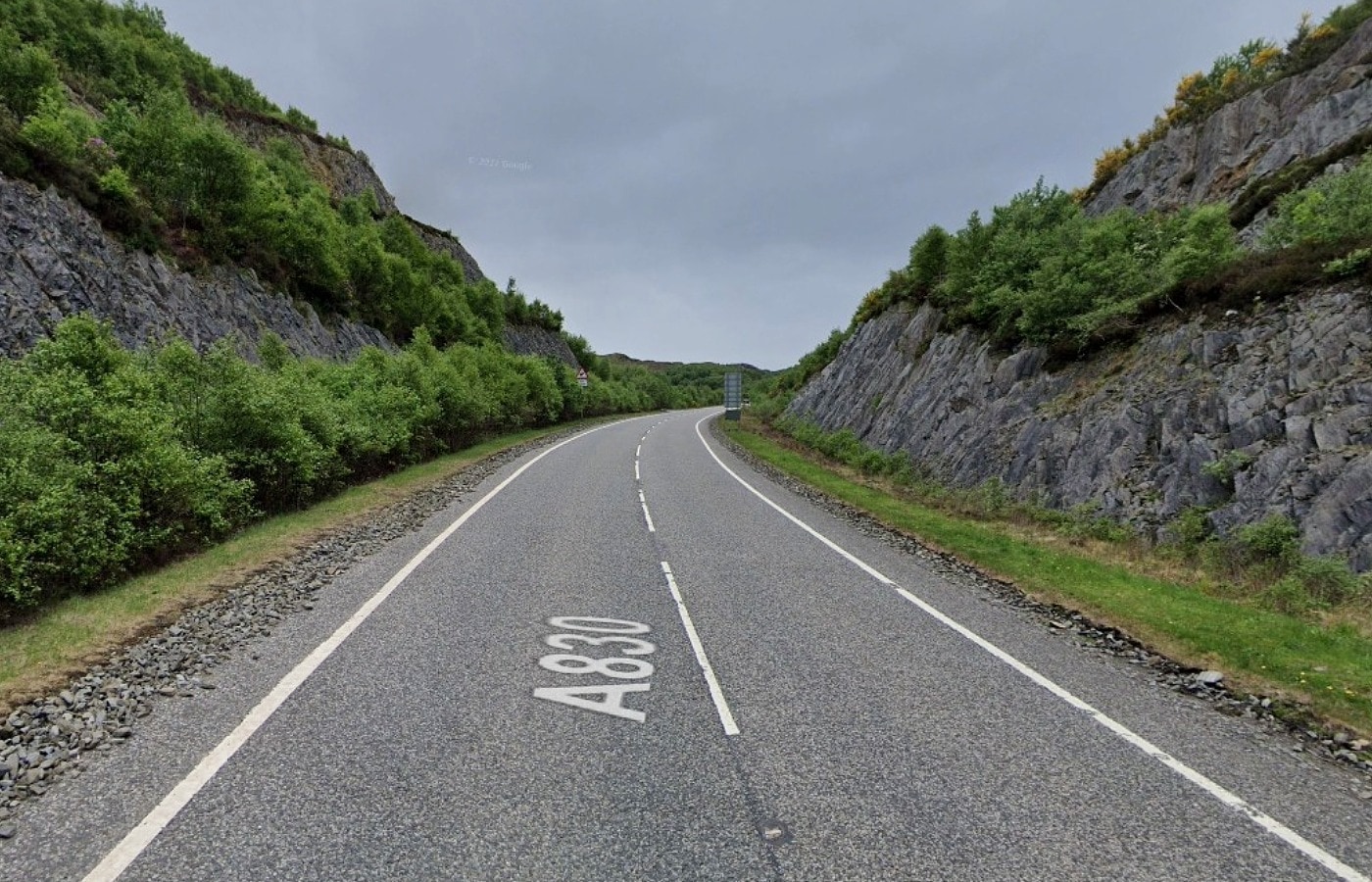 Emergency services were called to the incident involving a white Ford Fiesta on the A830 between Mallaig and Arisaig.