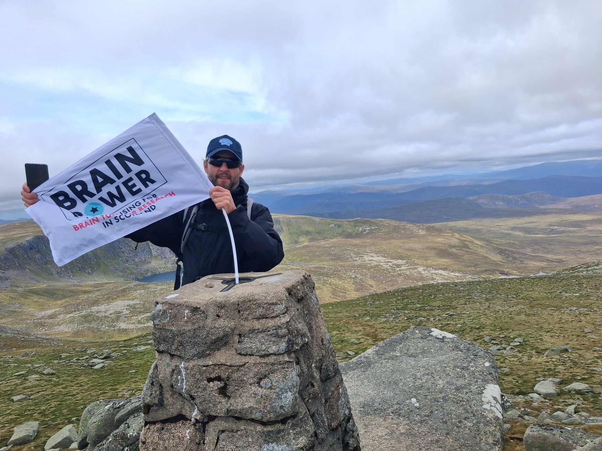 Richard Gospel and partner, Catherine McKenzie at the top of Lochnagar Munro