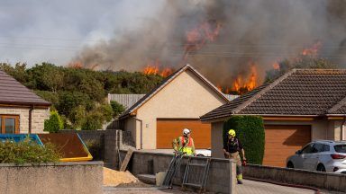 Seven fire engines on scene of Lossiemouth quarry wildfire which broke out near new housing development