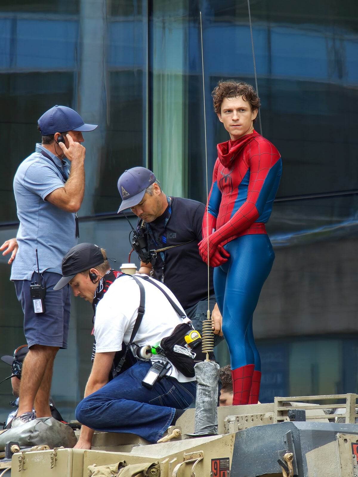 Tom Holland spotted in Glasgow filming Spider-Man 4
