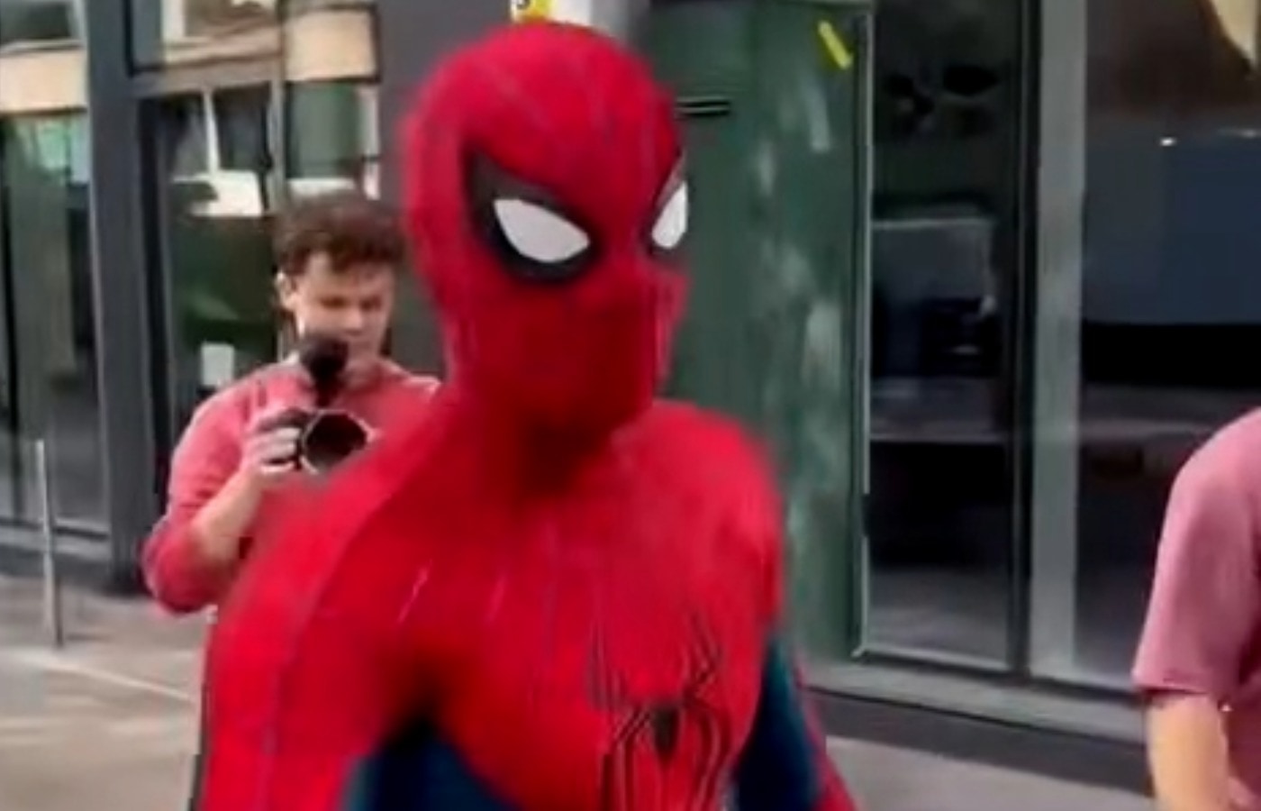 Excitement reached new levels when Tom Holland, who plays the web-slinging hero, made an appearance and stopped to interact with fans.