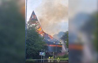 Fire crews on scene of Cumbernauld church fire as ‘landmark’ building destroyed