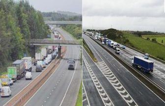 M8 closed in both directions after man found injured