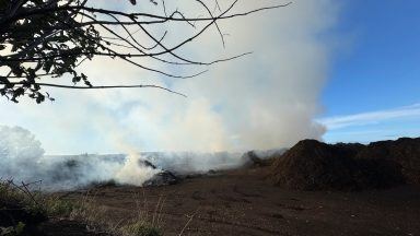 Fire crews tackling ‘large blaze’ within recycling centre near Dundee airport