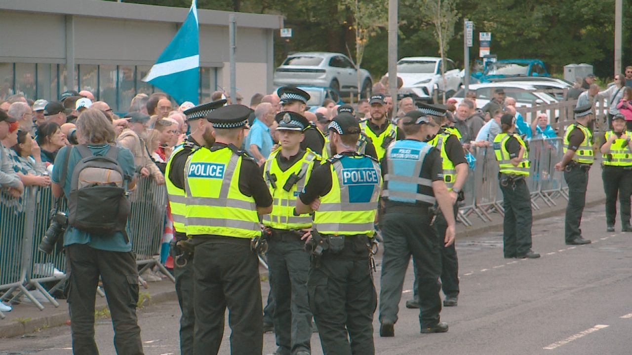 Brick thrown through Falkirk asylum seeker hotel  window after month of protests