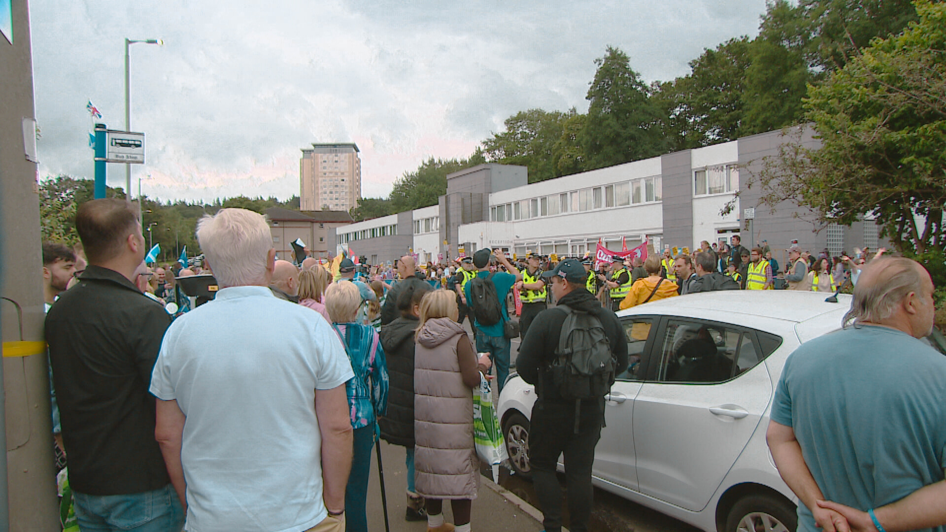 Three anti-immigration demonstrations have taken place outside the Cladhan Hotel.