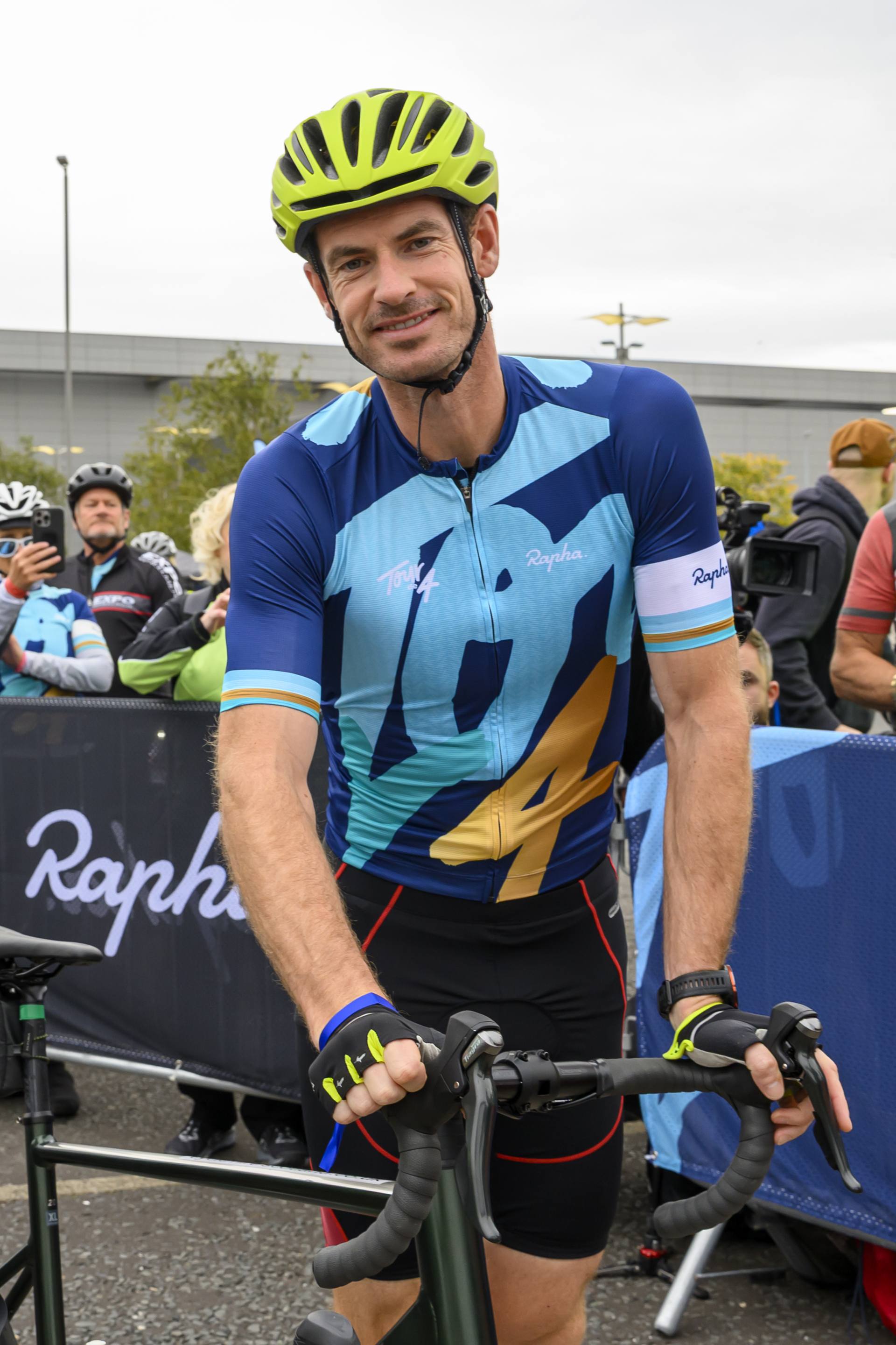 Andy Murray swapped the tennis courts for a bicycle for the fundraiser (TGI Sport/PA).