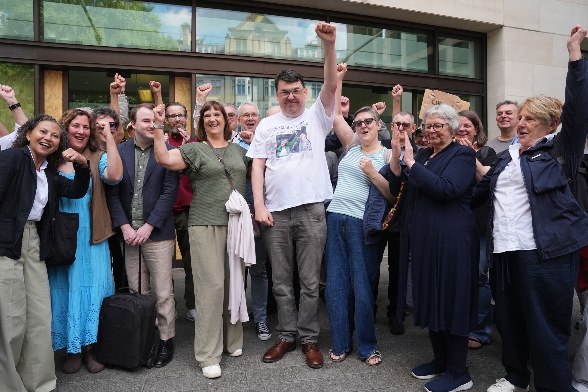 Graham Linehan has denied harassment and damaging Sophia Brooks’s mobile phone at a court hearing earlier this year (Lucy North/PA)