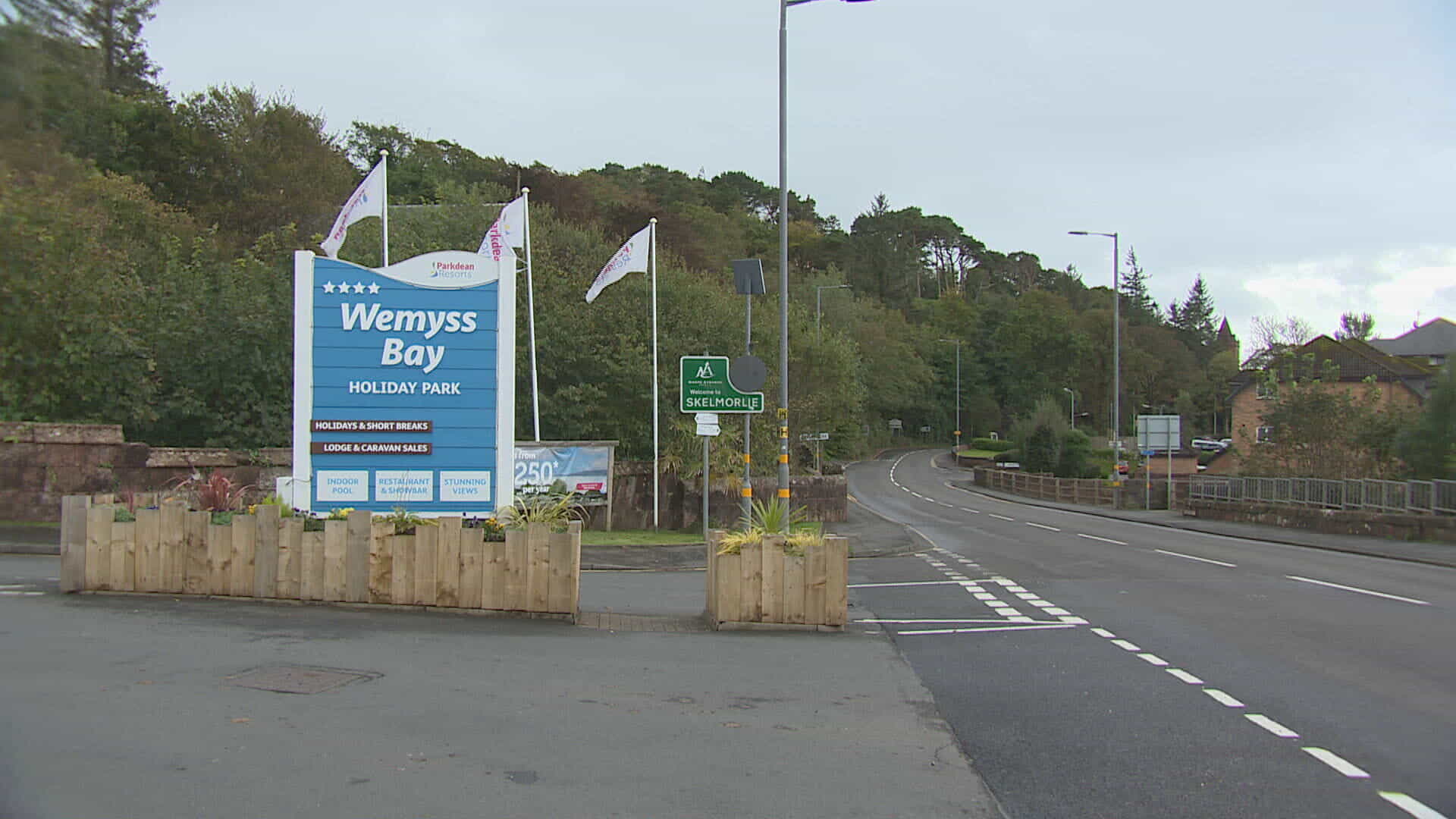 The 33-year-old died at a Wemyss Bay holiday park.