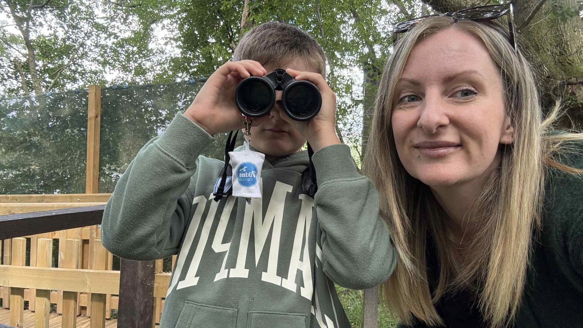 Kiera Fox and her son Orryn spotted the white deer at Loch of the Lowes.