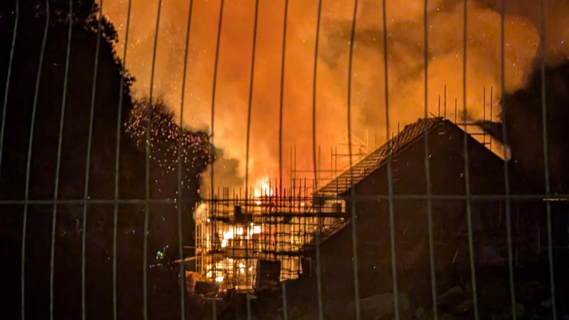 A fire at Whitfield Drive in Dundee.