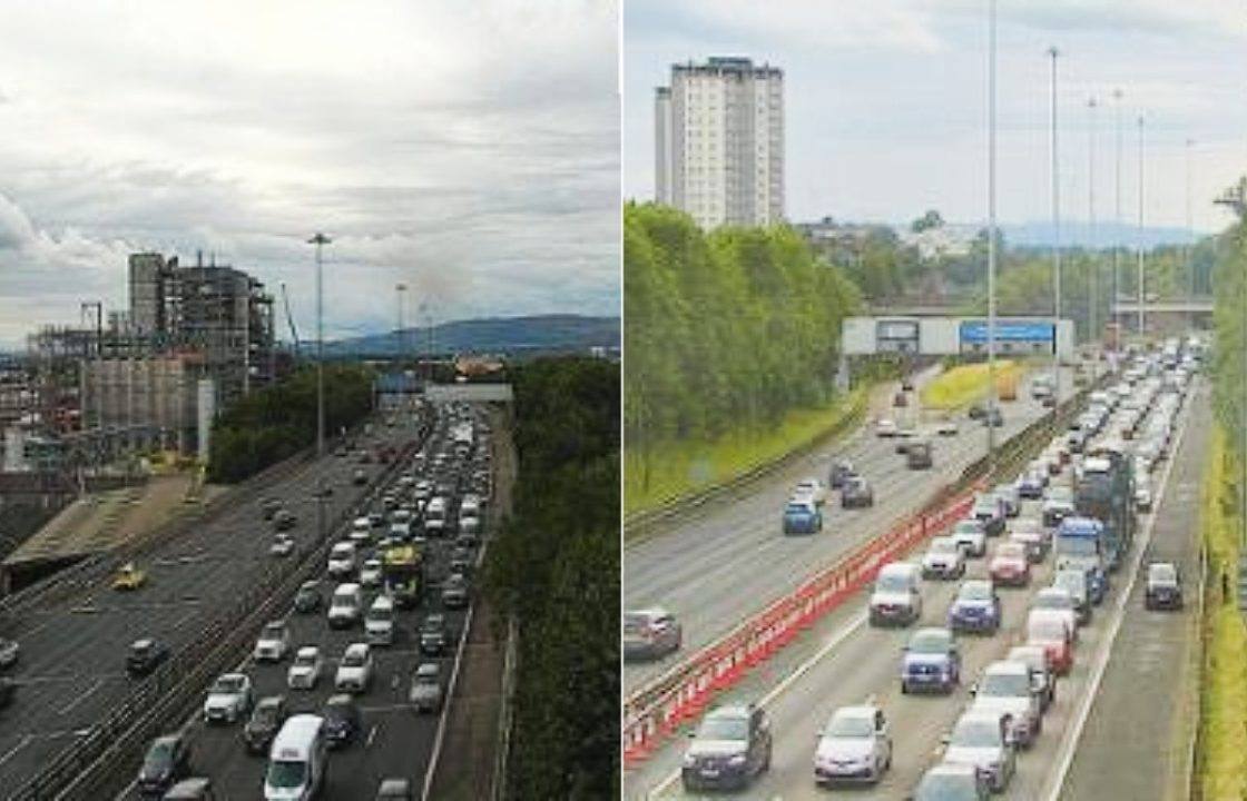 Crash on M8 causes rush-hour traffic chaos