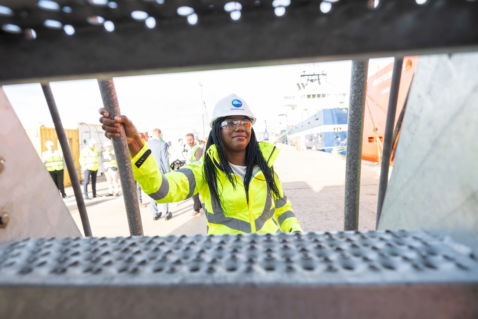 Conservative Party leader Kemi Badenoch during a visit to the Port of Aberdeen. Picture date: Tuesday September 2, 2025.