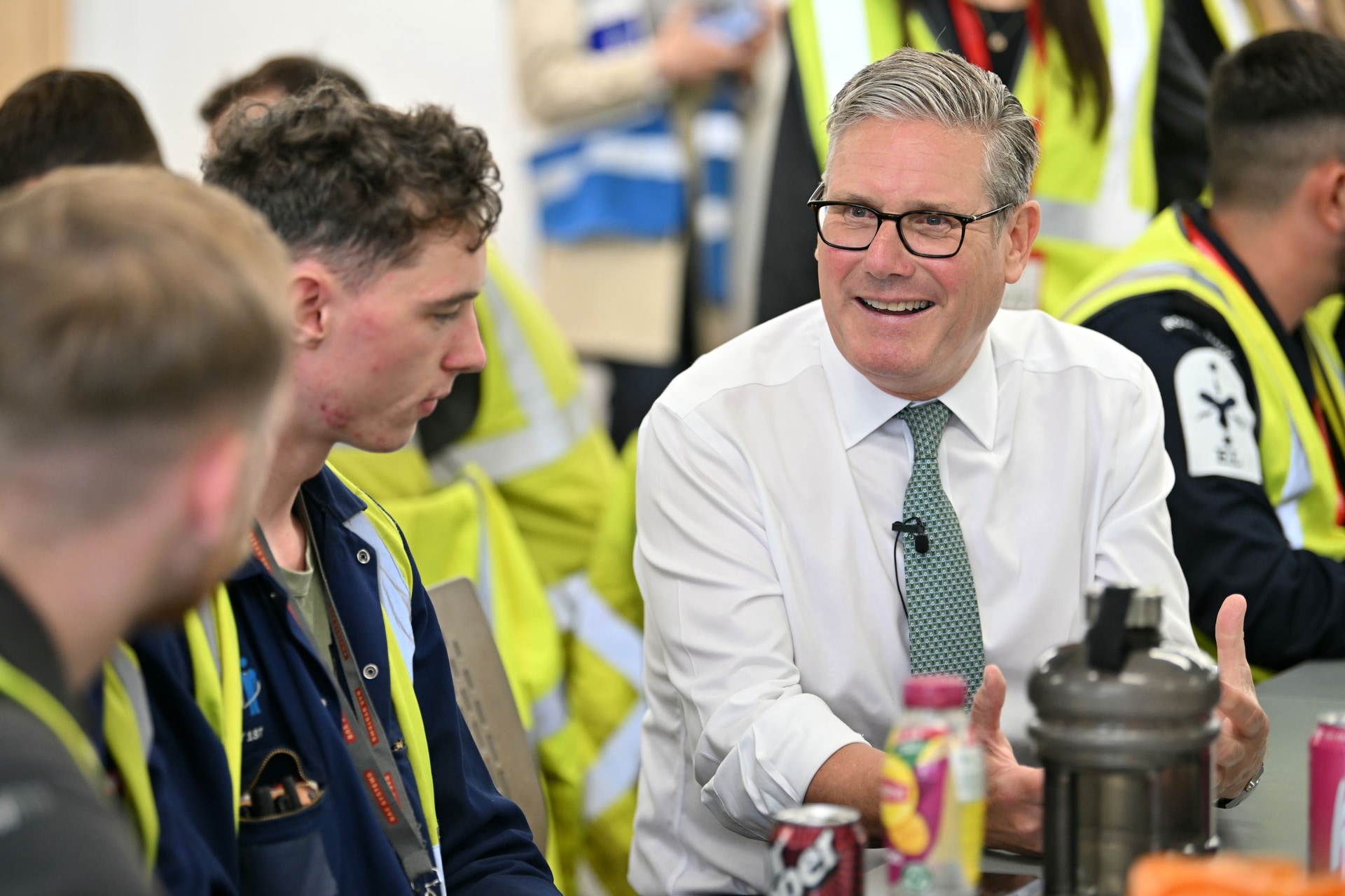 Prime Minister Sir Keir Starmer at a shipyard in Glasgow on Thursday (Andy Buchanan/PA).