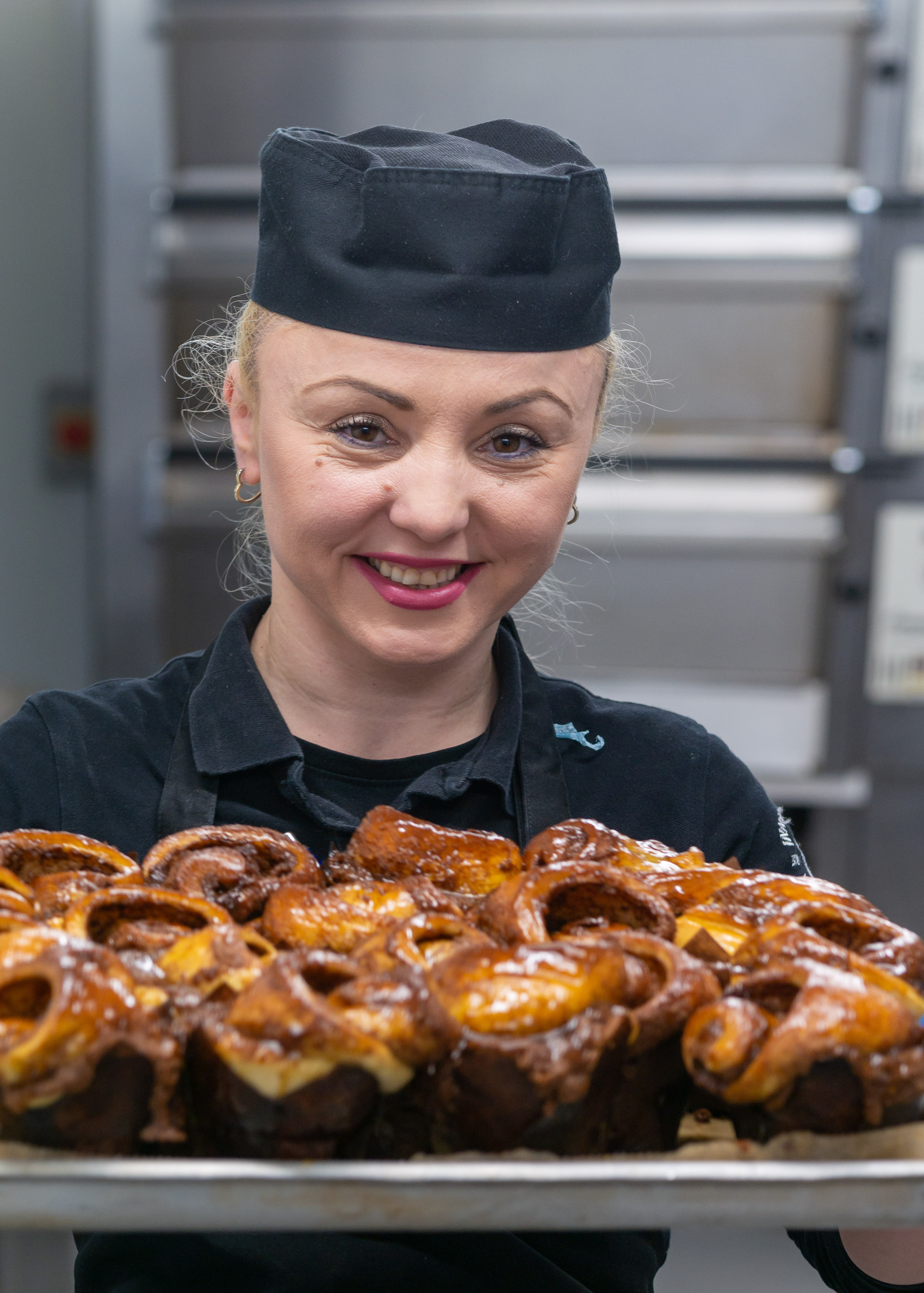 Catalina Dima's Cinnamon Muffin Roll has been popular with customers