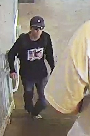 This undated image provided by the FBI shows a person of interest in connection with the fatal shooting of Charlie Kirk (Federal Bureau of Investigation via AP).