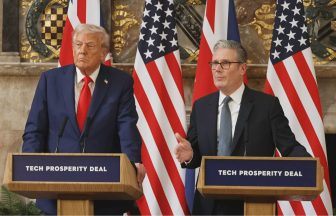 Donald Trump and Keir Starmer say US and UK are ‘united in the pursuit of peace’
