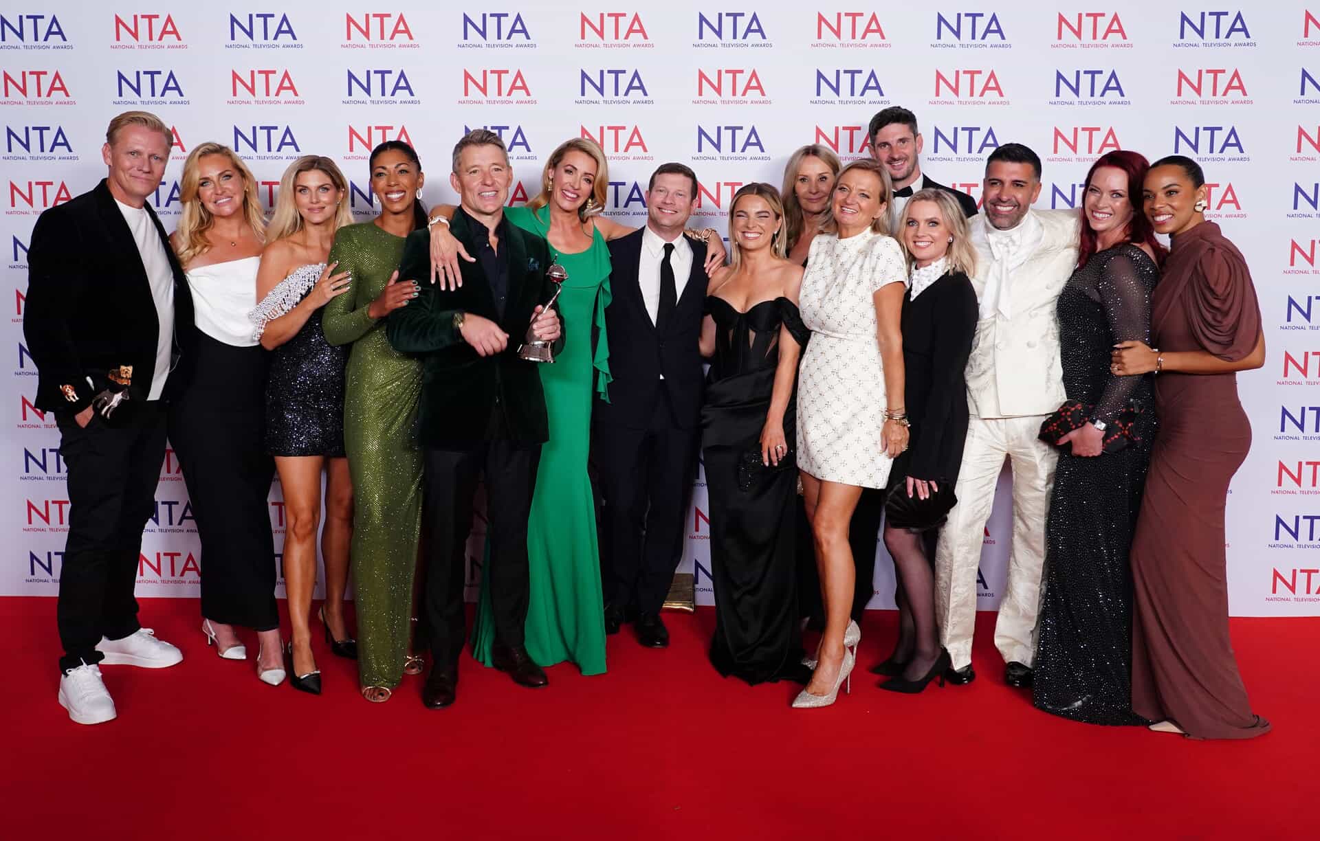 The cast and crew of This Morning in the press room after the show won the daytime award at the National Television Awards (Ian West/PA).