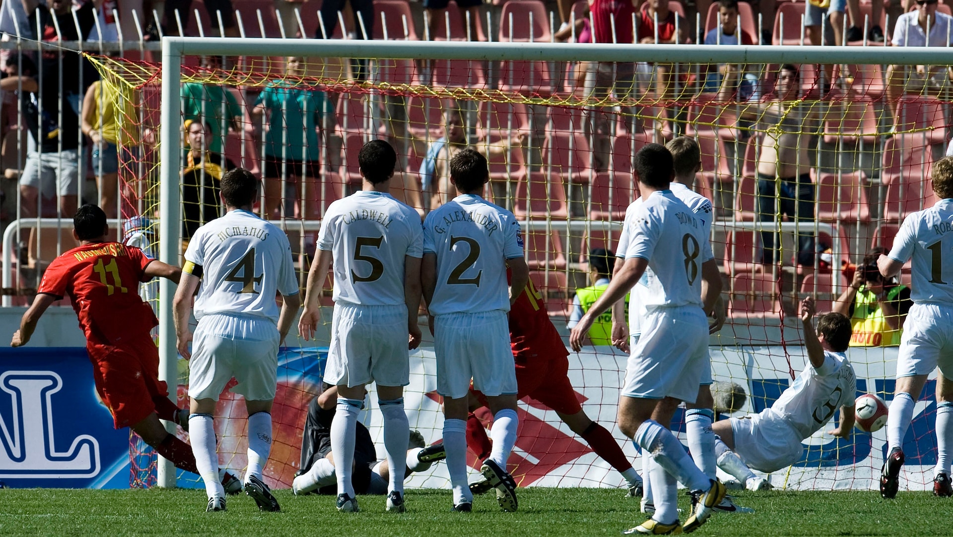 Macedonia's Ilco Naumoski scored the only goal of the game in 2008.