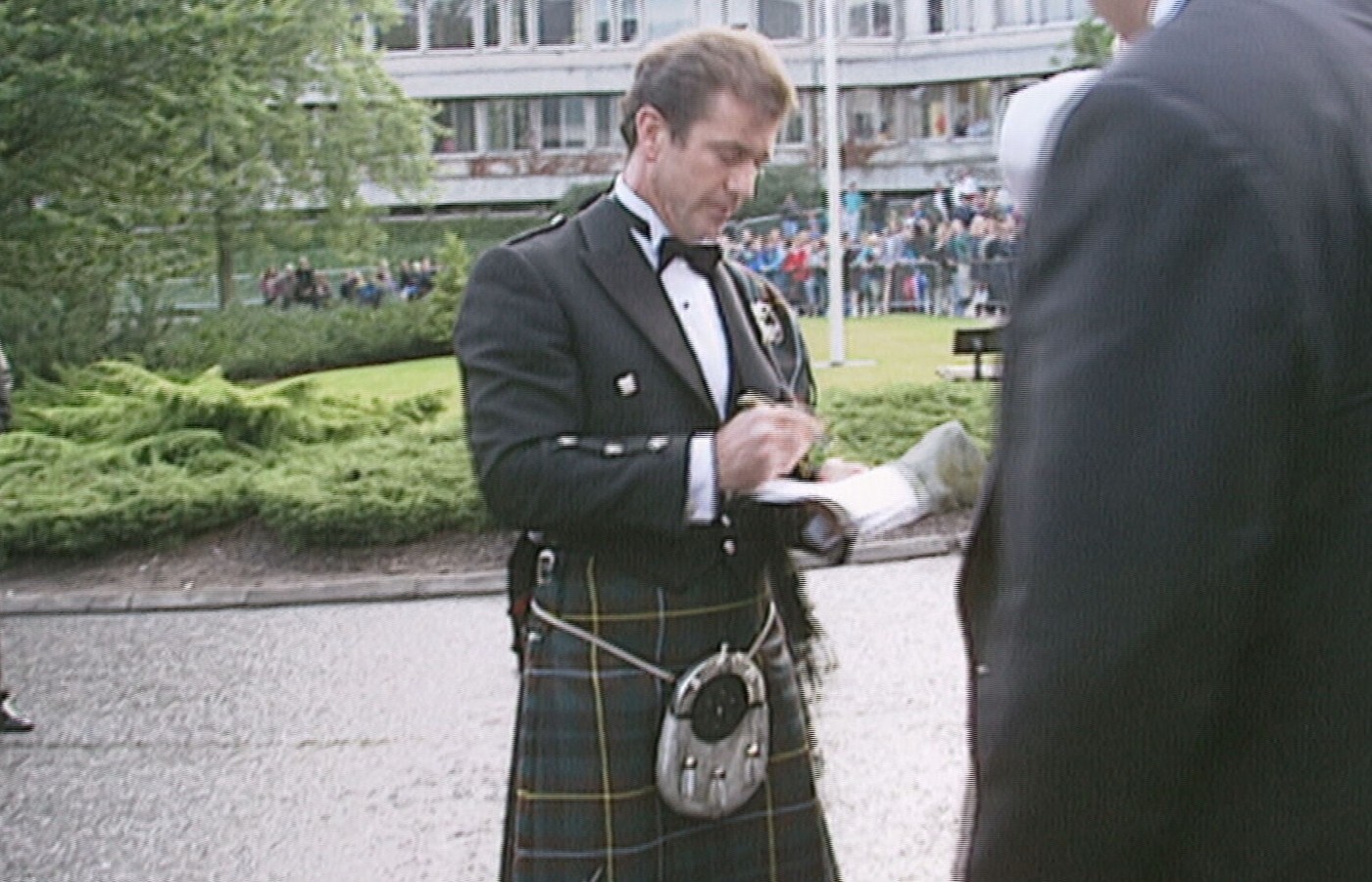 Mel Gibson at the Braveheart European premiere, Stirling, September 3 1995