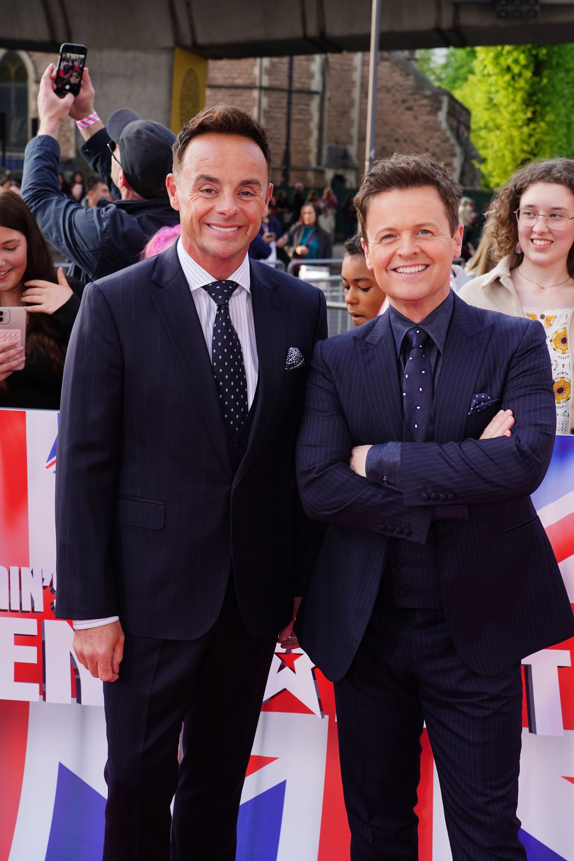 Presenters Ant McPartlin and Declan Donnelly arriving during a Britain’s Got Talent photo call (Ian West/PA).