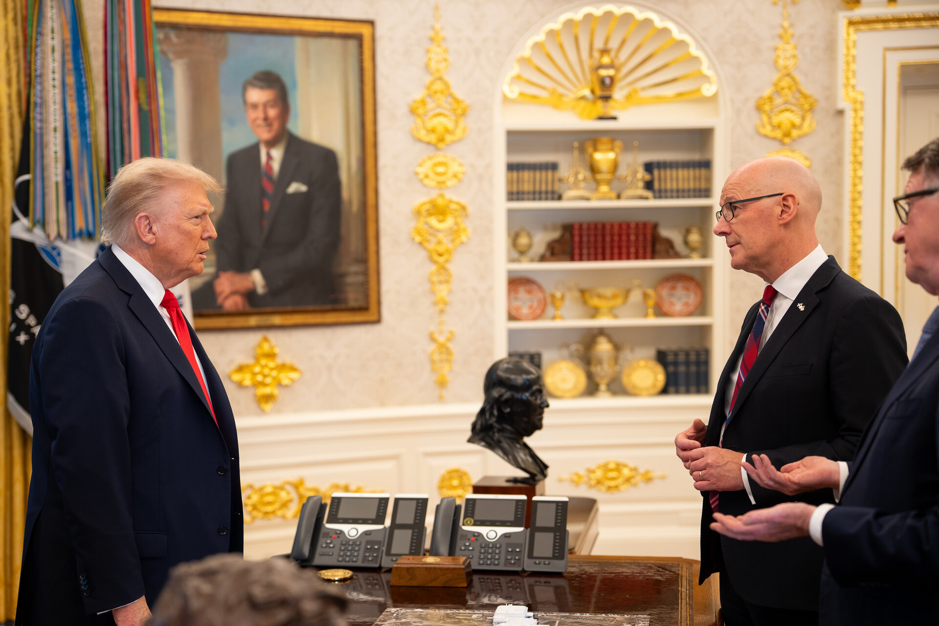 John Swinney meets Donald Trump in the Oval office