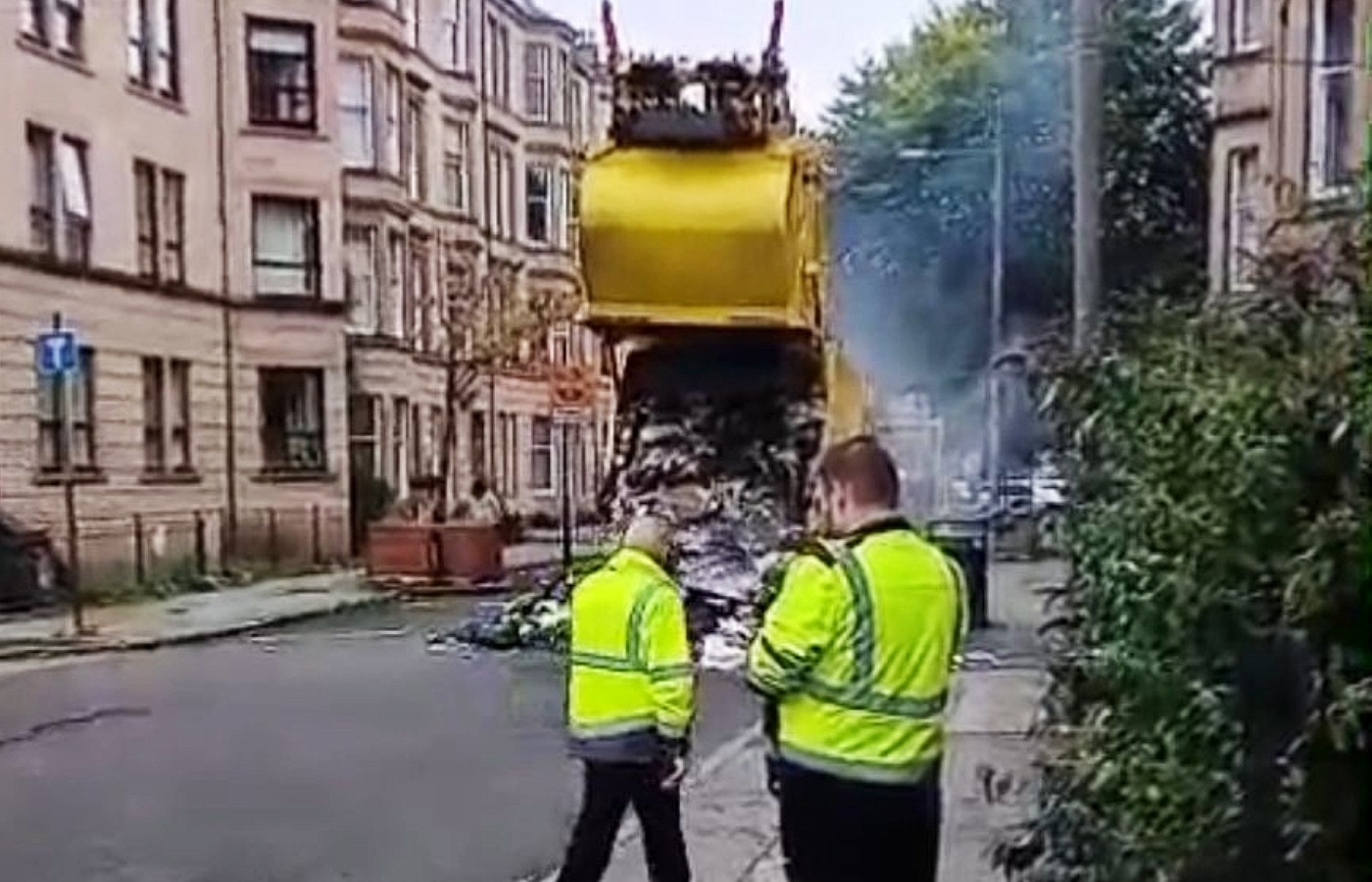 Chris Mitchell, from GMB Union, told STV News a second blaze broke out in the back of one of the new vehicles.