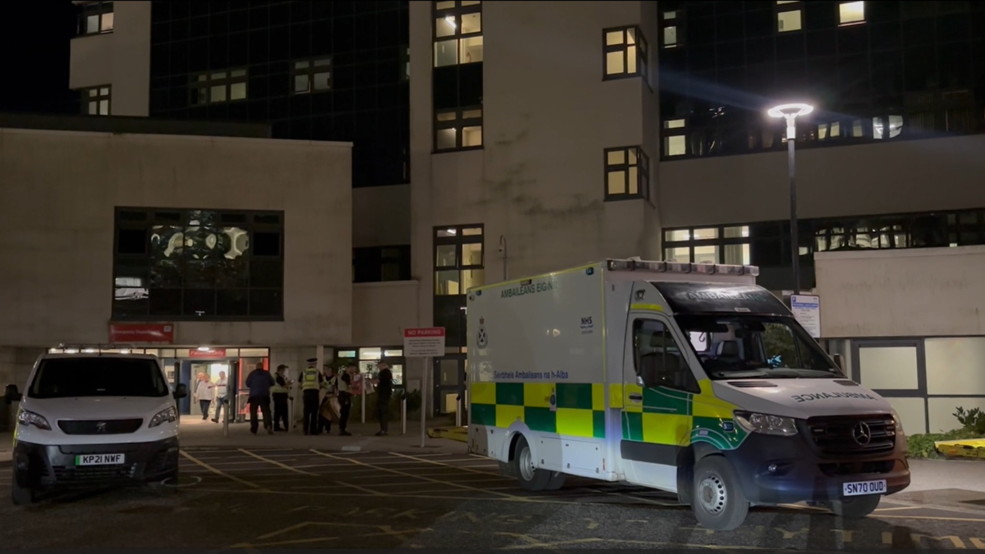 Emergency services at Aberdeen Royal Infirmary.