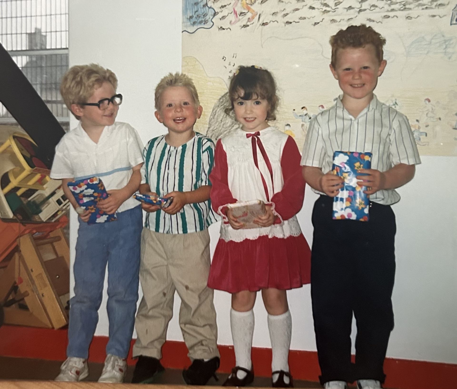 Gary Lamont, right, with friends at the Jeely