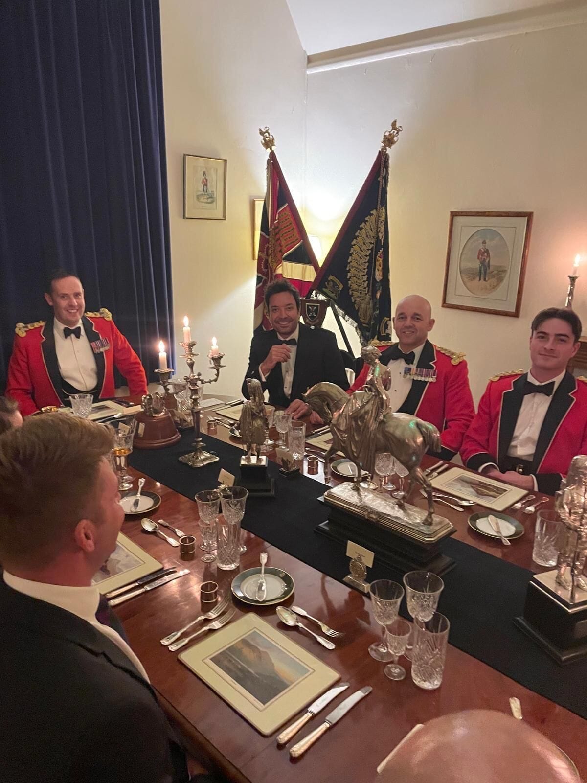 Fallon wore Highland dress for the dinner (5 Scots/PA).
