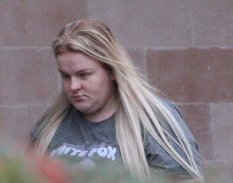 Freya Shaw arriving at Falkirk Sheriff Court.