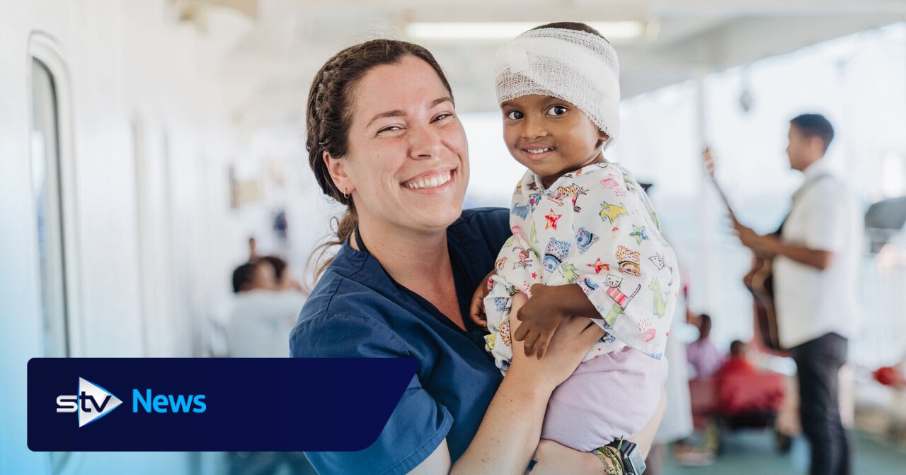 Aberdeen surgeon removes ‘grapefruit-sized’ tumour from two-year-old girl on hospital ship