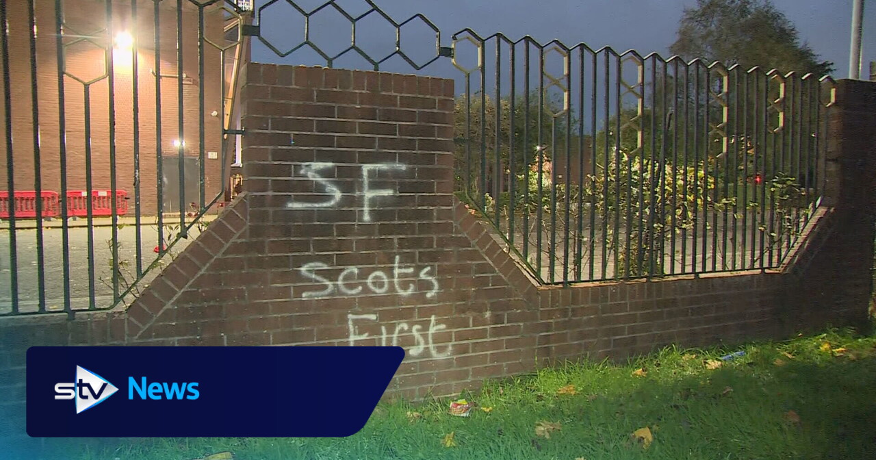 Mosque vandalised with 'Scots First' graffiti being treated as hate ...