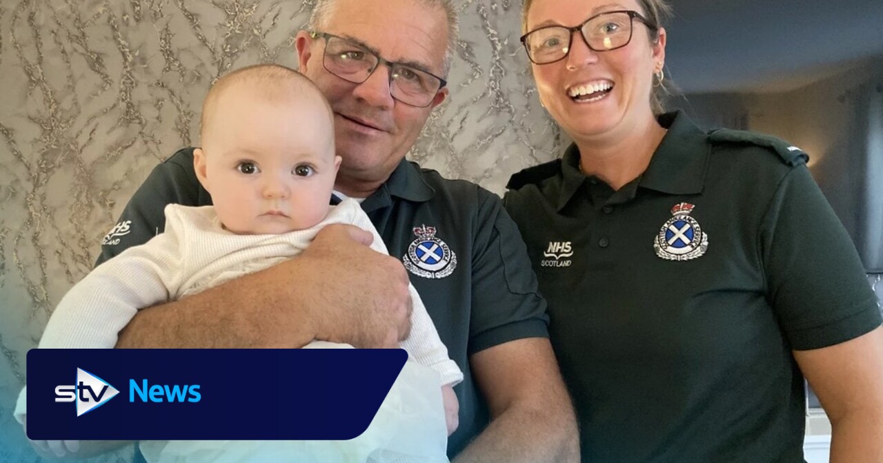 Fife ambulance crew reunited with baby they helped save after