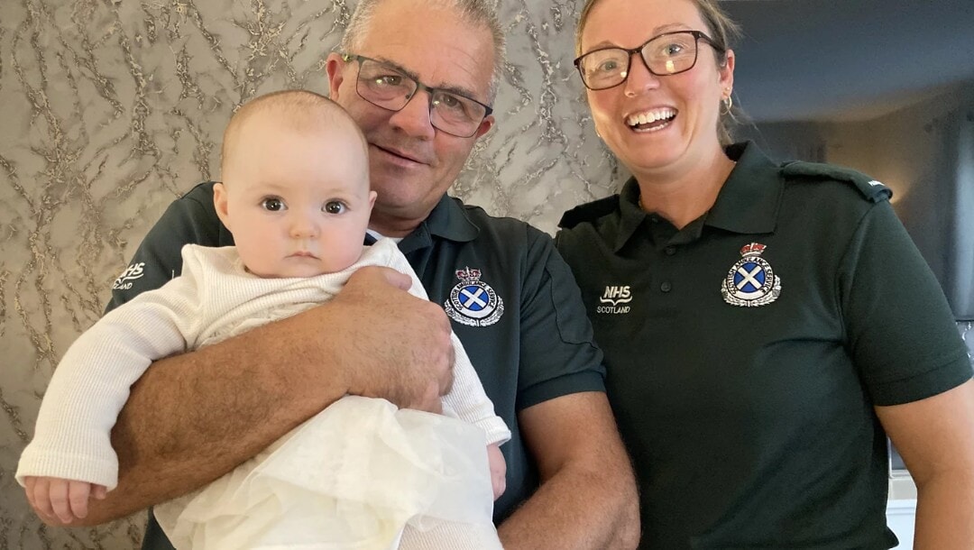 Fife ambulance crew reunited with baby they helped save after ‘traumatic’ breech birth