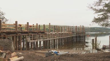 Crannog destroyed by fire on track for completion next spring