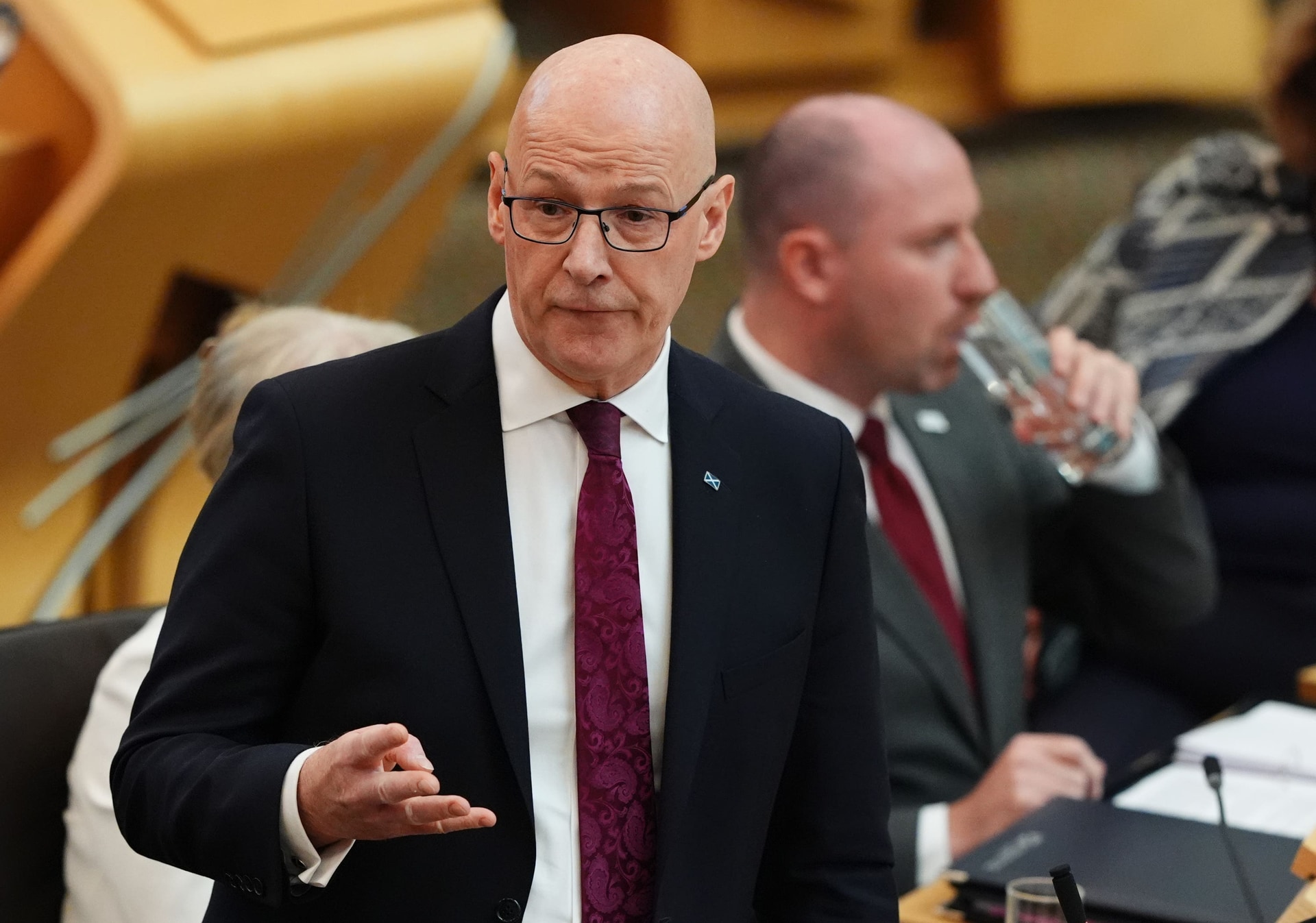 John Swinney spoke at First Minister’s Questions on Thursday.