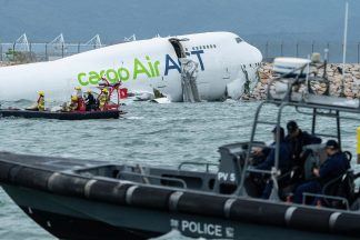 Two killed after plane falls into sea off Hong Kong runway