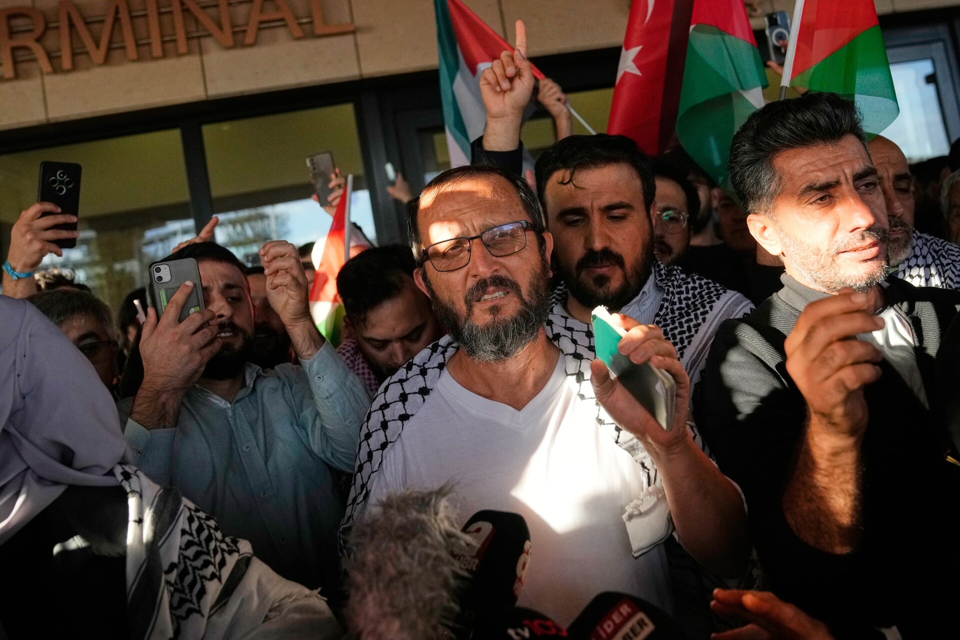 Activists arrived in Istanbul, Turkey, after their detention,