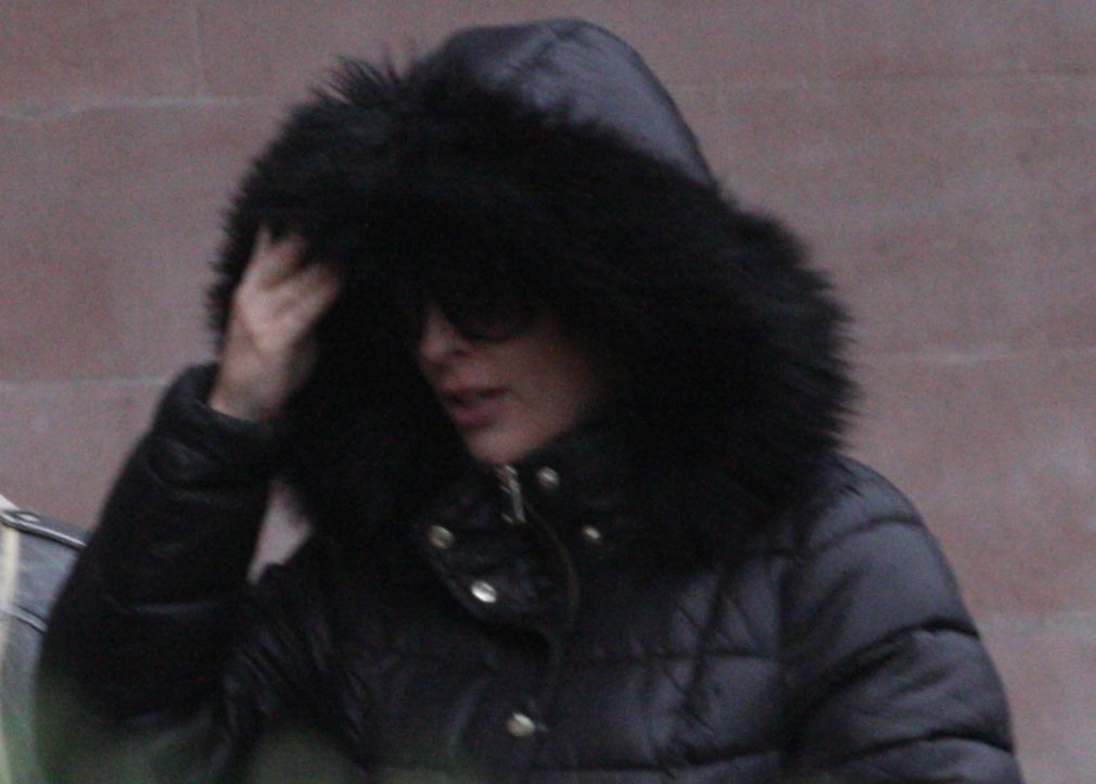 Chloe Sinclair arriving at Falkirk Sheriff Court.