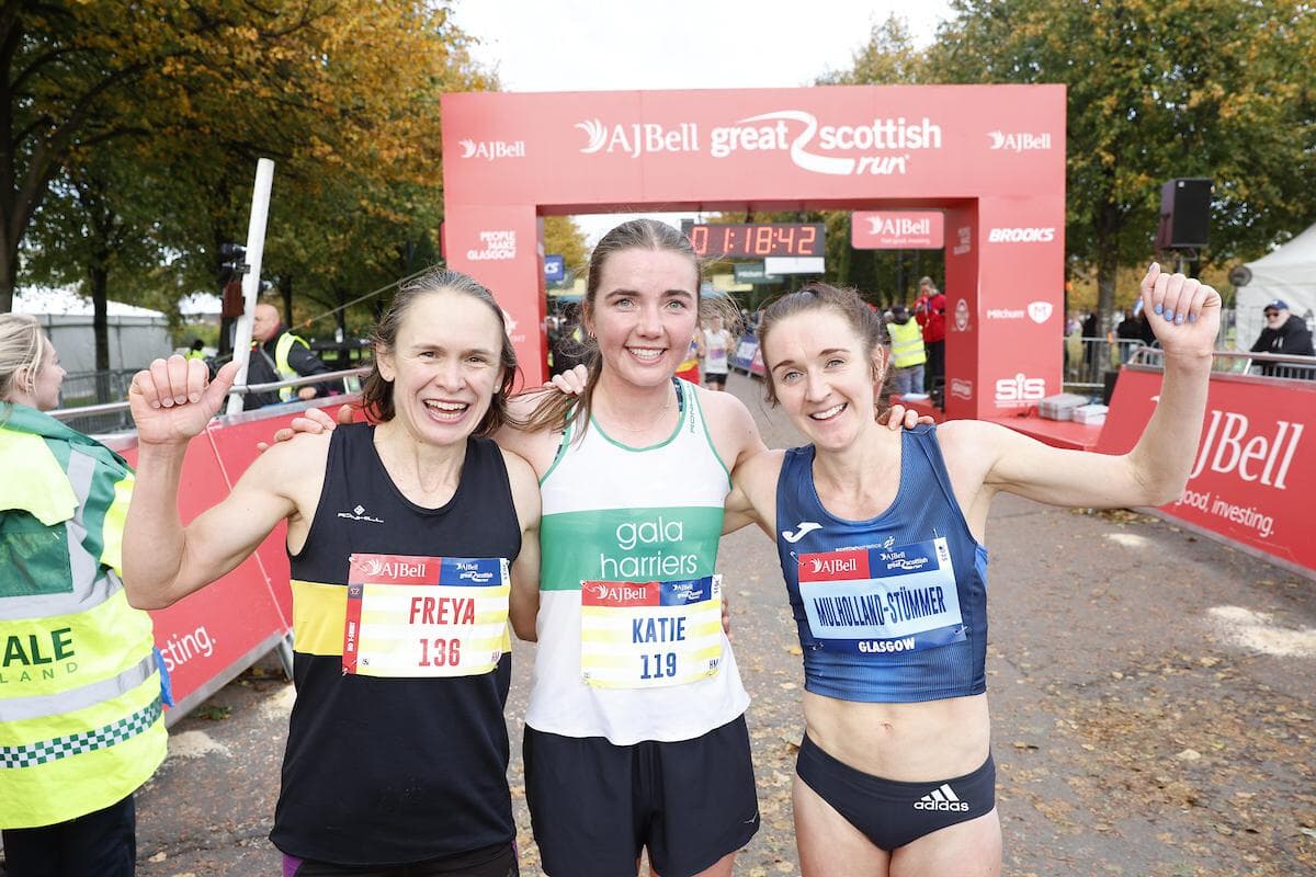 Celebrations at the finish line