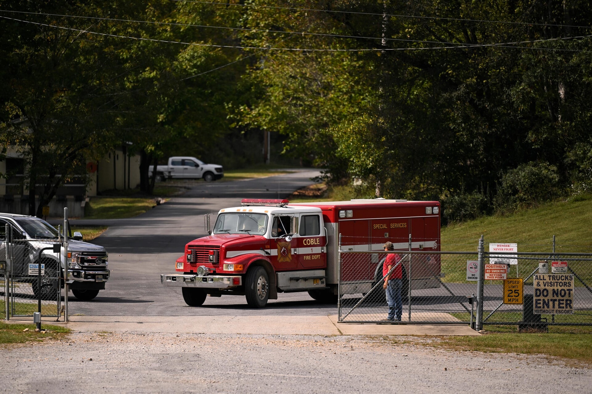 A fire engine at Accurate Energetic Systems.