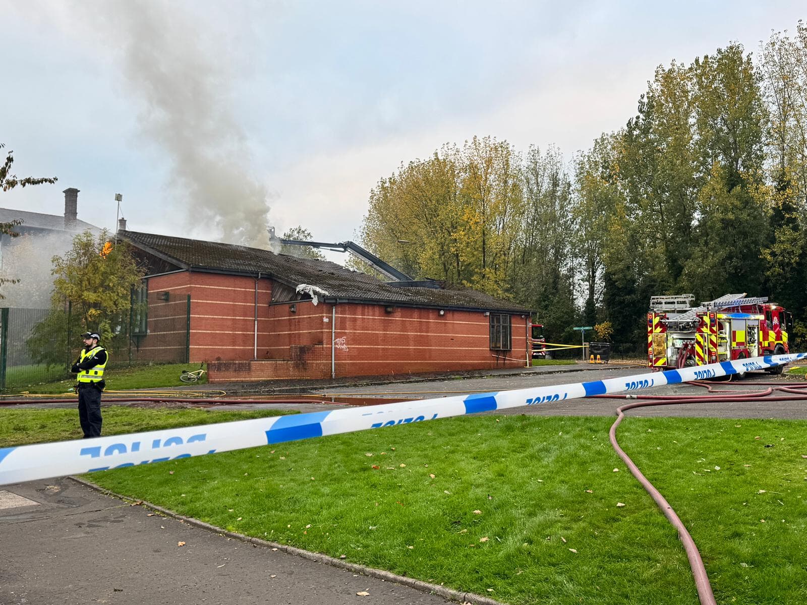 Emergency services were alerted to the blaze at a church on Govan Road at around 1.17am on Friday.