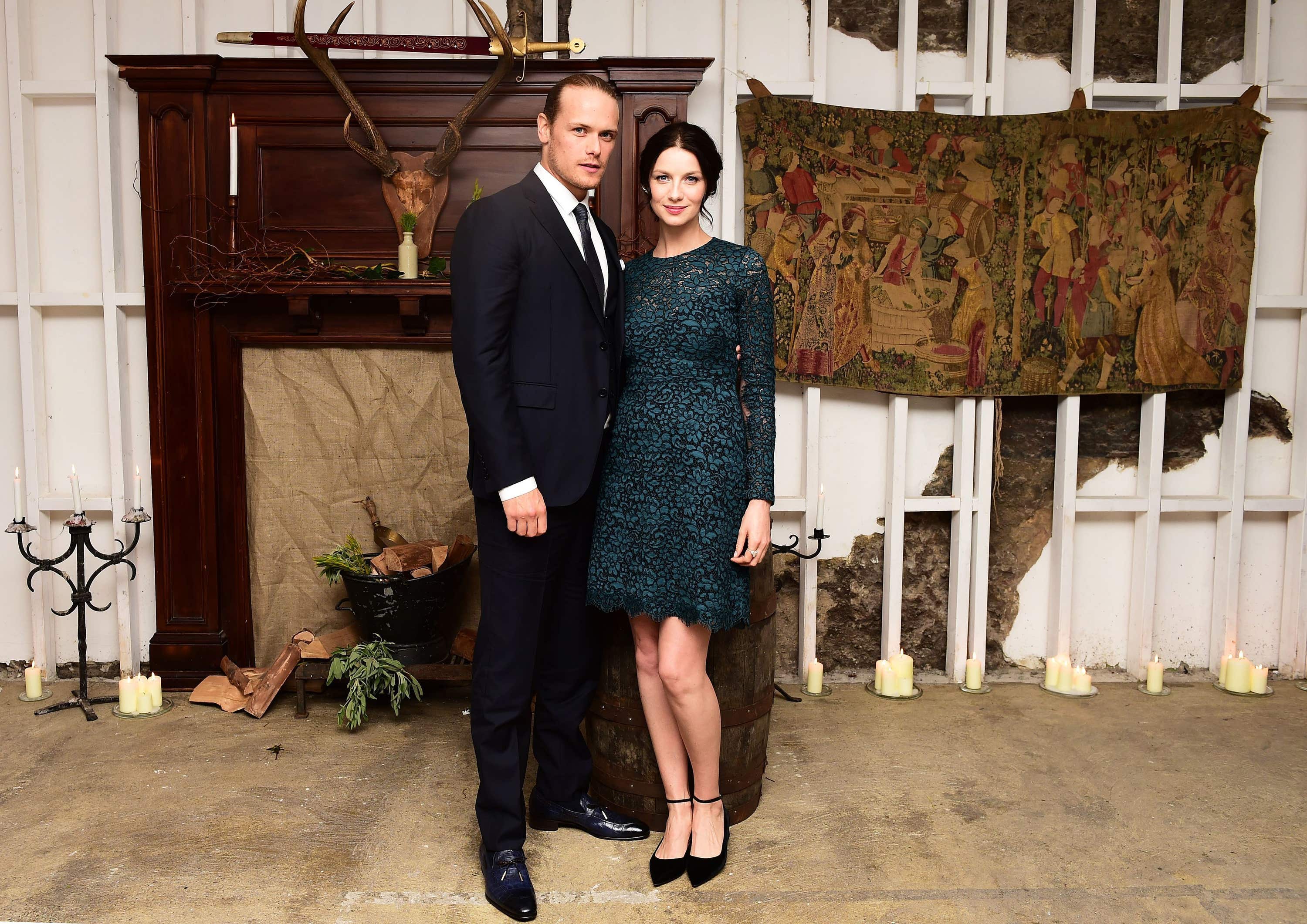 Sam Heughan and Caitriona Balfe star in the show (Ian West/PA)