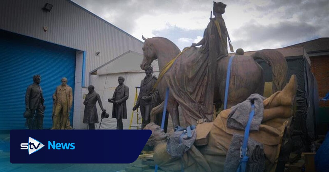 First look at £20m restoration of George Square statues