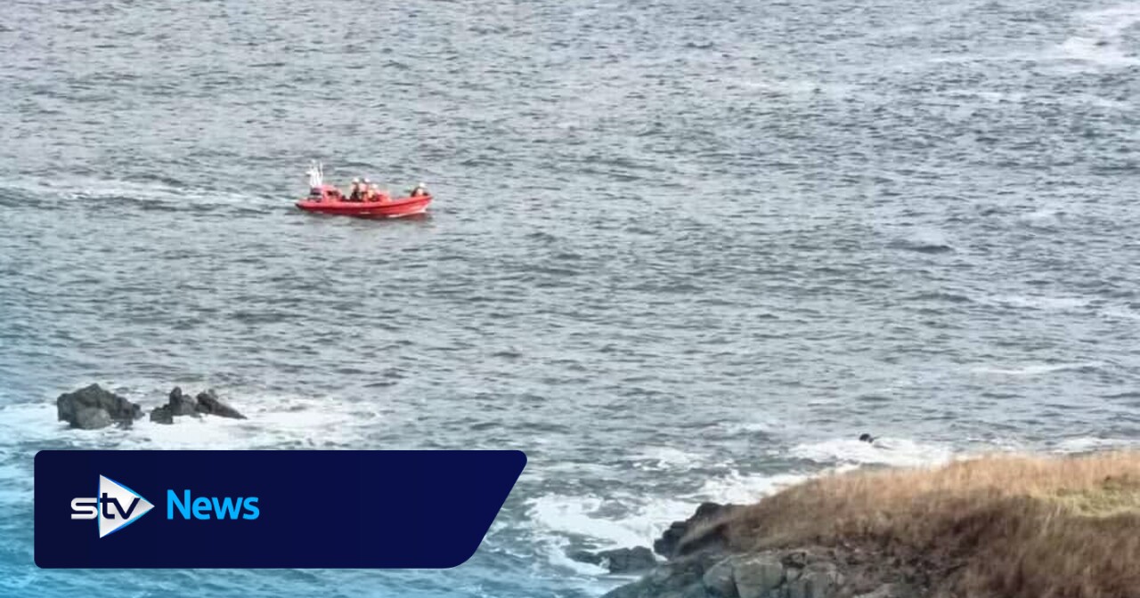 Dog falls from cliff above Portsoy Harbour in Aberdeenshire as rescue ...
