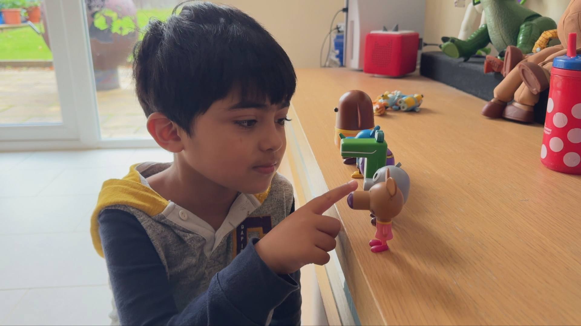 Gabriel,  six, has 'come out of his shell'