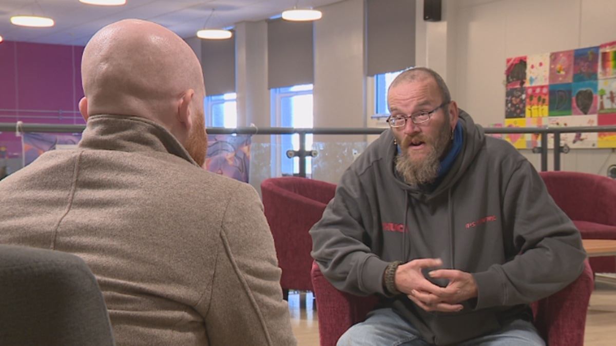 Ryan Mitchell, 43, has spent months sleeping outside.