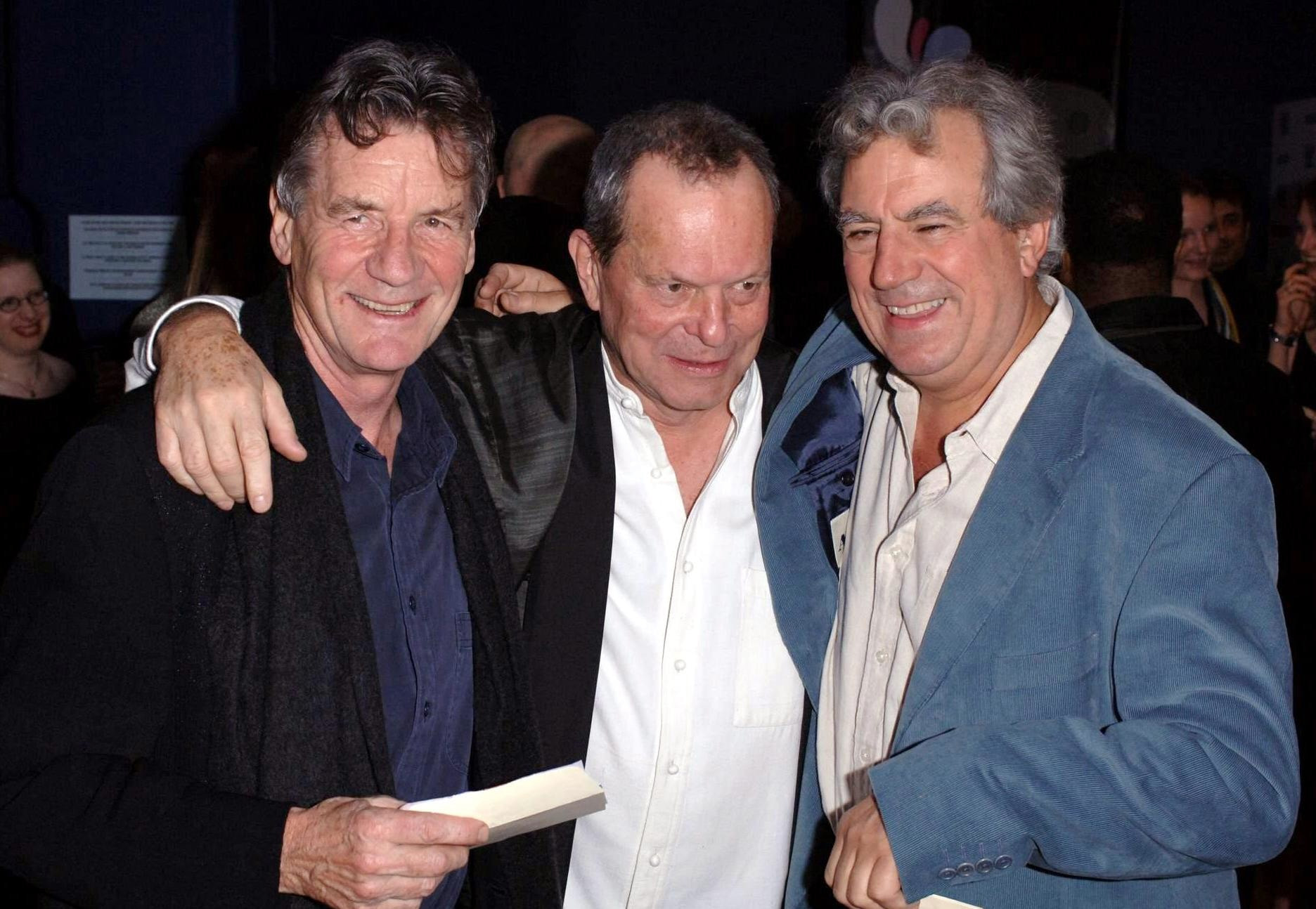 Terry Jones, right, with fellow Monty Python members Sir Michael Palin and Terry Gilliam (Steve Parsons/PA).